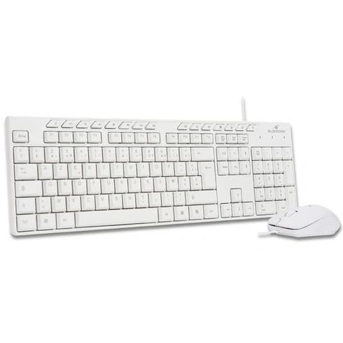 Sada Bluestork Media Office Pack - Sada s drôtovou USB klávesnicou - ergonomická AZERTY a drôtová