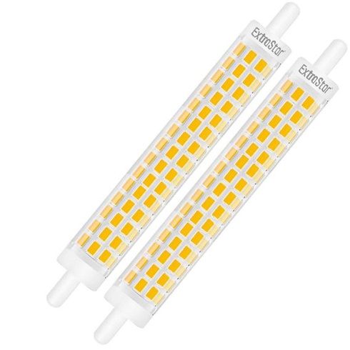 EXTRASTAR R7S LED nestmievateľná 8W 118mm LED žiarovka s dvojitým lineárnym efektom 3000K ekvivalent