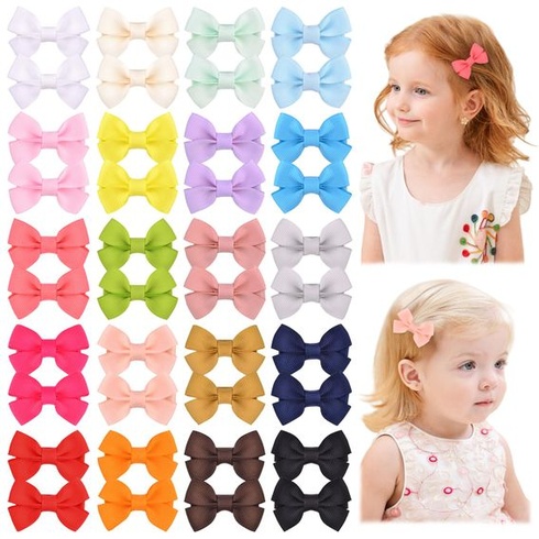 Choicbaby vlasové sponky pro dívky, 2 palce (5 cm) vlasová sponka s mašlí, dětské vlasové doplňky