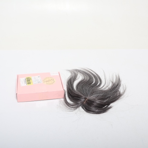 Vlasové ozdoby Flufymooz z pravých ľudských vlasov pre ženy, 26 cm ofina na sponky, 100% ľudské