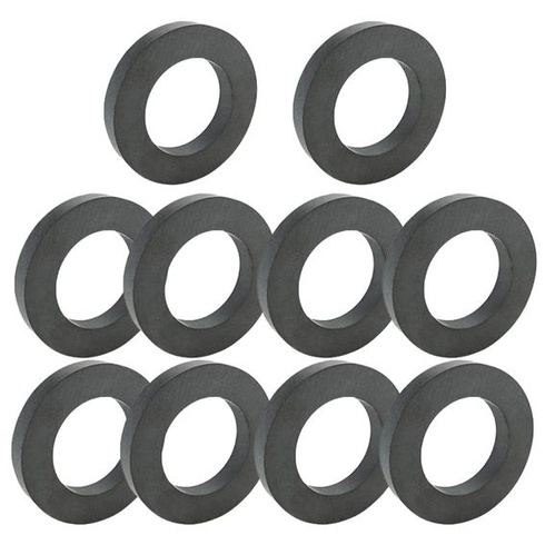 10 kusů magnetických kroužků: Ø 45 mm x 22 mm x 8 mm Feritový magnet s otvorem, odolný magnetický