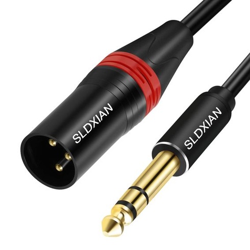 Mikrofonní kabel XLR na 6,35mm jack (1 m, samec) Samec 1 m