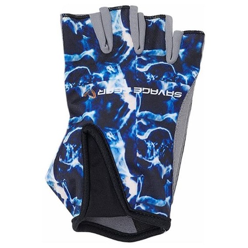 Rukavice Savage Gear Marine Half Glove L, morská modrá