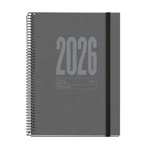 Denný diár Miquelrius Sustainable 2026, podobný A5+ (155 x 213 mm), denník, obal z recyklovaného