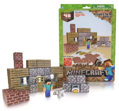 Jazwares Sablon 16711 - Minecraft DIY papírový svět, sada pouzder s příslušenstvím, 100 dílků