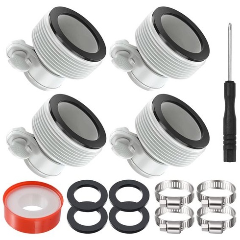 Adaptér na bazénovou hadici, 4 kusy. Bazénový adaptér B pro Intex 32 mm a 38 mm.