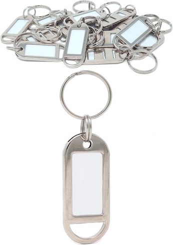 Kovová klíčenka Kahns Trade s popisovatelným štítkem - přizpůsobitelná - extrémně robustní -