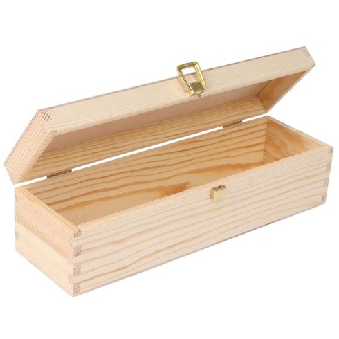 Kreatívna dekoračná drevená krabička na víno | Krabička na víno na 1 fľašu 36 x 11 x 9,8 cm 1 fľaša