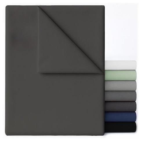 Dreamzie - Ploché prestieradlo bez gumičky 170x260 cm - Mikrovlákno Ultra Soft Tmavo šedá 170 x 260