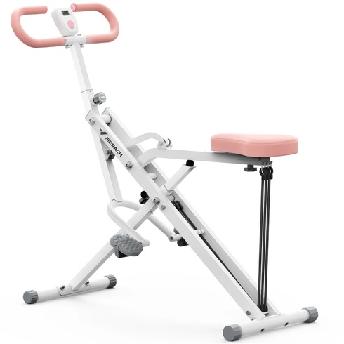 Multifunkčný posilňovací stroj MR-R07W1-EU, nosnosť až 159 kg, skladací, bielo/ružový