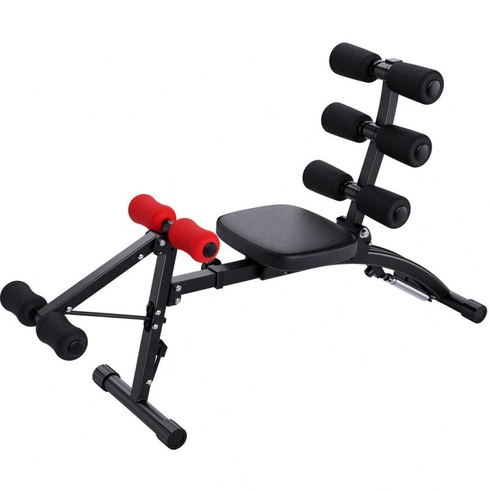 Posilňovač brucha MR-2415B1-EU, do 136 kg, 4 úrovne, čierno/červený