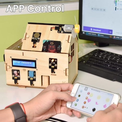 KEYESTUDIO BBC Micro:bit IoT Smart Home Kit s Microbit V2, blokmi ...