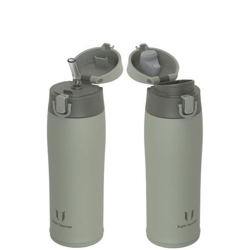 Fľaša na pitie Super Sparrow z nerezovej ocele 18/8 - 500 ml - bez BPA, nepriepustný termohrnček, fľaša