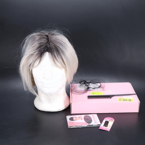 Paruka Webshaiy stříbrná 32 cm