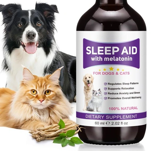 Melatonin pro domácí mazlíčky, melatonin pro psy a kočky, pomůcka pro spaní pro psy, podporuje