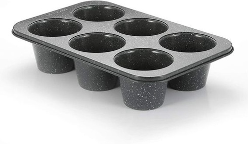 Monfish Jumbo Deep Muffin Forma - Formy na muffiny z uhlíkové oceli o objemu 6 šálků s nepřilnavým