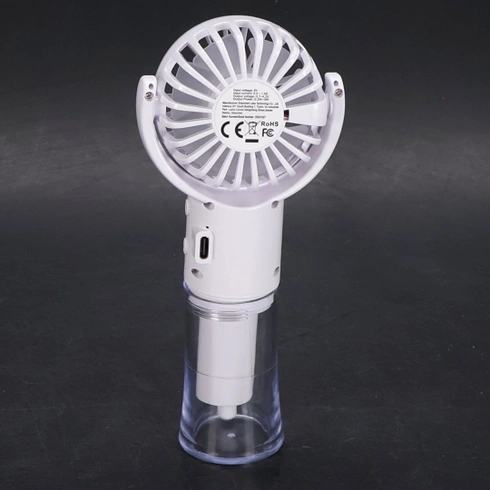 Ručný ventilátor, prenosný mini ručný ventilátor s vodnou hmlou, dobíjací USB ventilátor so 4