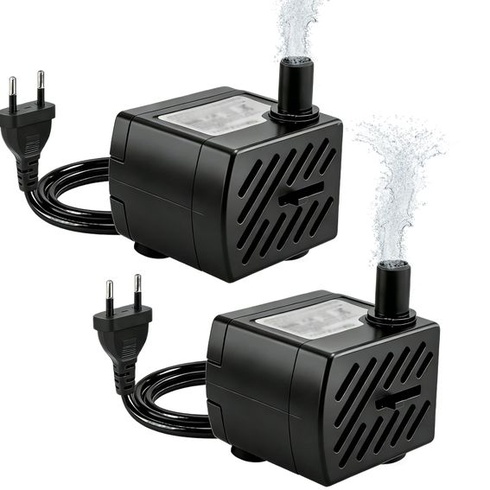 2 x 3W mini ponorné čerpadlá 180 l/h, akvarijné čerpadlá, tiché fontánové čerpadlá s nastaviteľným