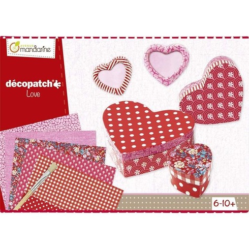 My Mandarine 42718O Kreatívna krabička Décopatch pre deti od 7 rokov Love