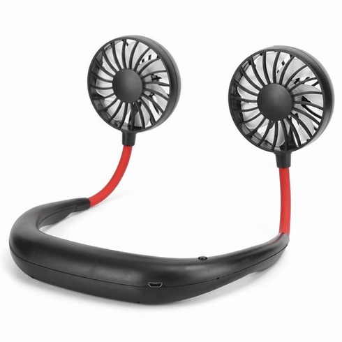 Skladací ventilátor na krk Zunate, dobíjací cez USB, prenosný ventilátor na krk s 3 rýchlosťami,