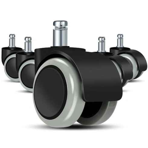 Kolečka na kancelářské židle (sada 5 ks) – 10 mm / 22 mm – Náhradní kolečka na tvrdou podlahu pro