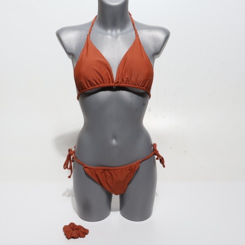 DOULAFASS Bikiny Damen Set Sexy Triangel String Bikiny Brazílsky štýl 2tlg Falten Tanga Bikiny