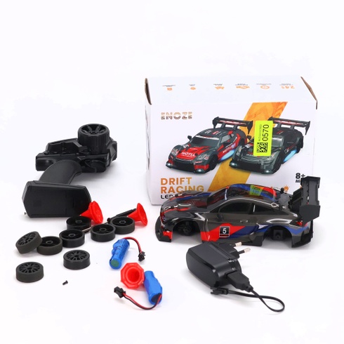 Siereolly Drift Car 1:24 Závodné auto na diaľkové ovládanie 20 km/h 4WD 2,4 GHz Mini RC auto s LED