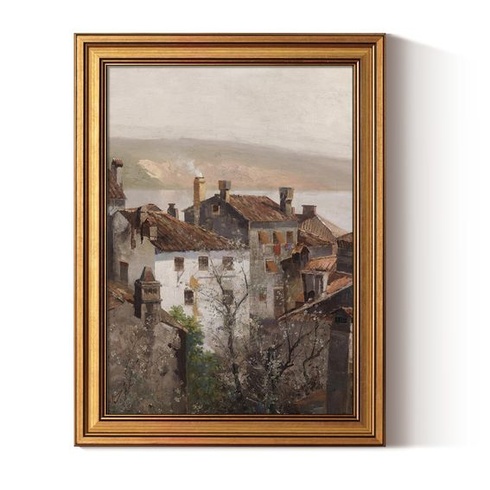 ARPEOTCY plátená potlač s rámom, malá vintage nástenná dekorácia, nástenné umenie do obývacej izby,