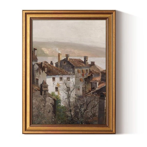ARPEOTCY plátěné tisky s rámem, malá vintage nástěnná dekorace, nástěnné umění do obývacího pokoje,