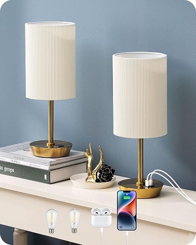 Stolná lampa Edishine, stmievateľné, 2 ks