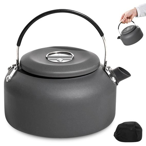 PORFOYO 1,4L kempingová kanvica, prenosná kempingová kanvica, kanvica na čaj, kávovar, varná