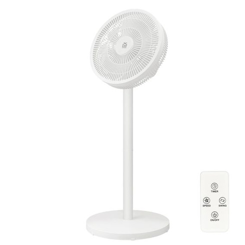 Stojanový ventilátor s dálkovým a dotykovým ovládáním, odnímatelná tyč (91 cm/63,5 cm), 3 režimy
