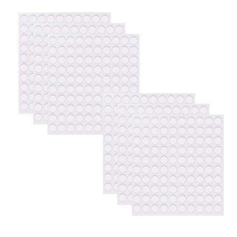JZK 600 kusov miniatúrnych samolepiacich bodiek 6 mm, priehľadná lepiaca páska pre okamžité upevnenie a