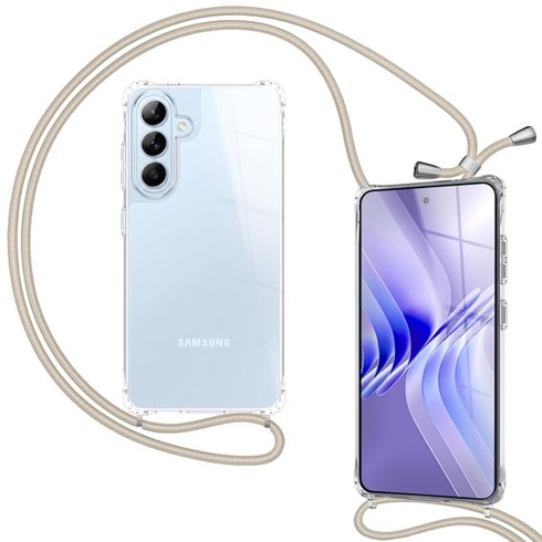 Puzdro na telefón NALIA s retiazkou pre Samsung Galaxy S26 - pieskovcová béžová
