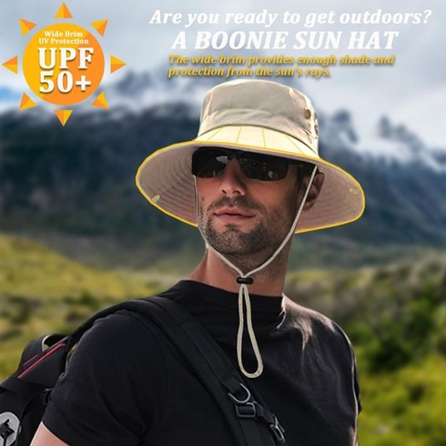 Sluneční klobouk Favuit, klobouk Boonie pro muže a ženy, klobouk do přírody, outdoorový klobouk se
