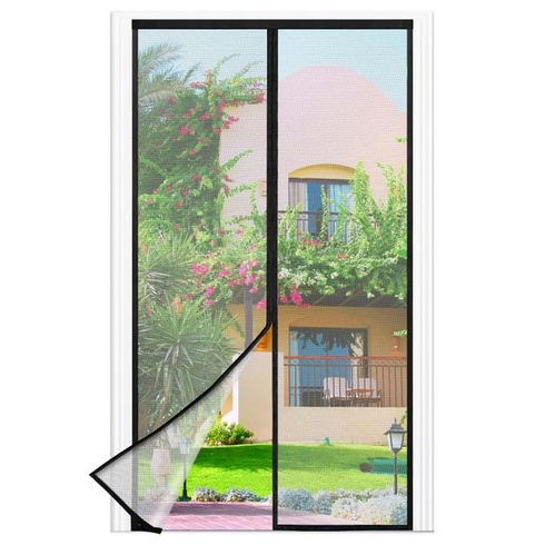 Magnetická síť proti hmyzu na balkonové dveře, 90 x 215 cm, Silnější magnety, 3,8 cm široký suchý