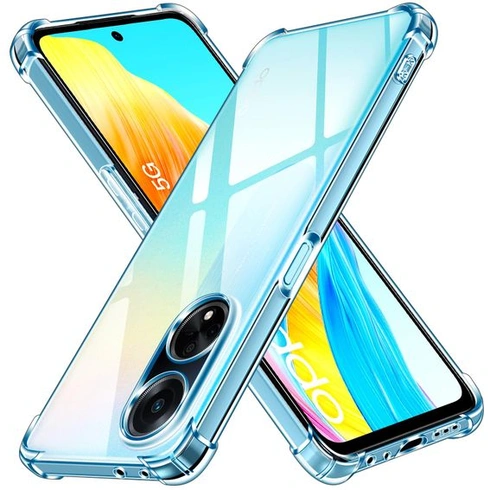 Priehľadný silikónový kryt ivoler pre Oppo A98 5G s nárazuvzdornými rohovými chráničmi, tenký mäkký