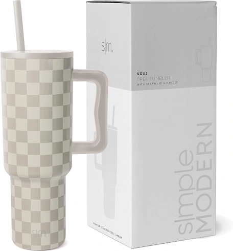 Termohrnček Simple Modern Checkmate