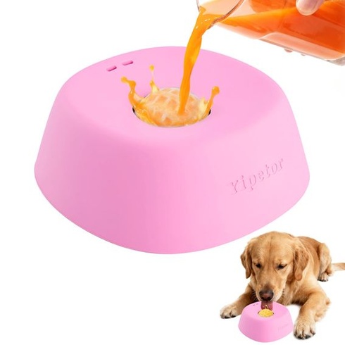 Misky pre psov Yipetor Slow Feeder na tekuté maškrty, 【Zábavné loptičky】 Kostný vývar, prášok pre psov