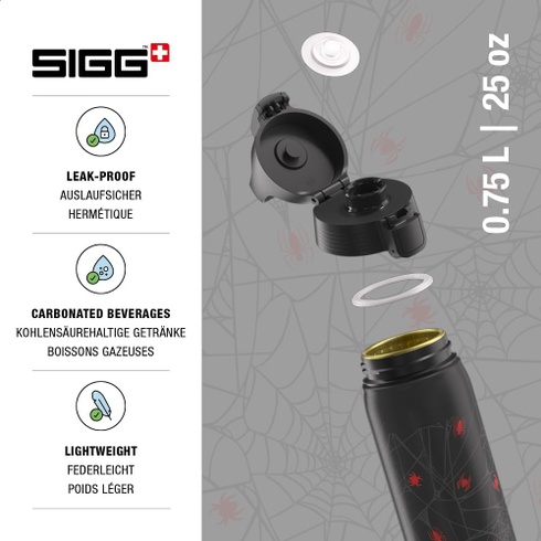 Fľaša na pitie Sigg čierna, hliníková