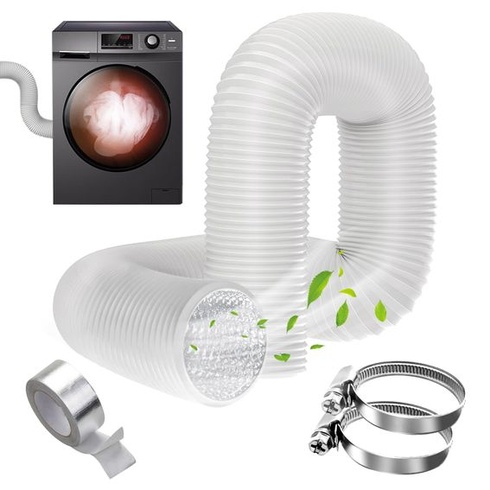 Výfuková hadice YSOOUA Ø150mm, hliníková flexibilní trubka, délka 3m, PVC hliníková trubka,