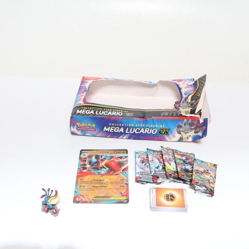 Pokémon: Zberateľská figúrka Mega Lucario-ex (1 lesklá promo karta, 1 promo karta veľkého formátu,