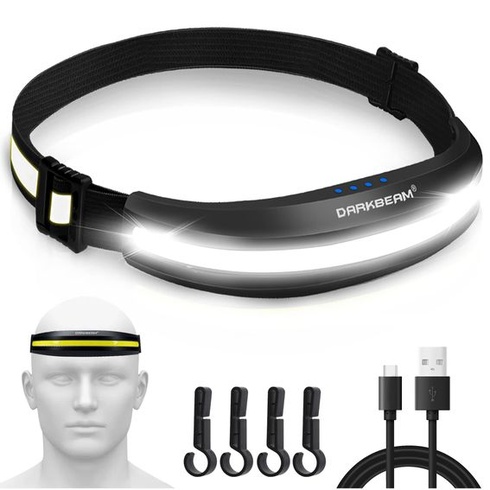 Čelovka DARKBEAM LED, COB, s červeným svetlom, dobíjacia, USB, čelovka/biele a červené svetlo - 1