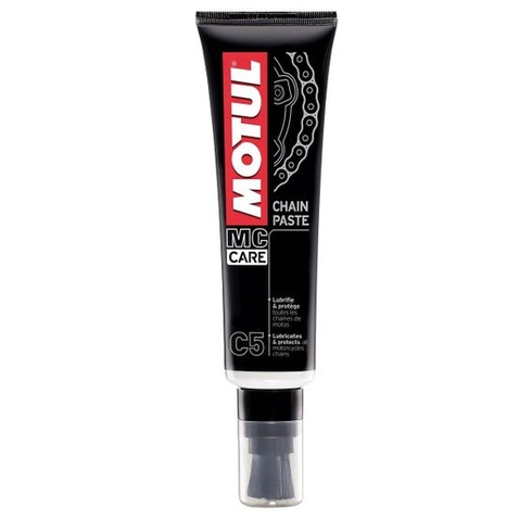Reťazový mazací prostriedok Motul pre cestné motocykle, tuba so štetčekovým aplikátorom, biela