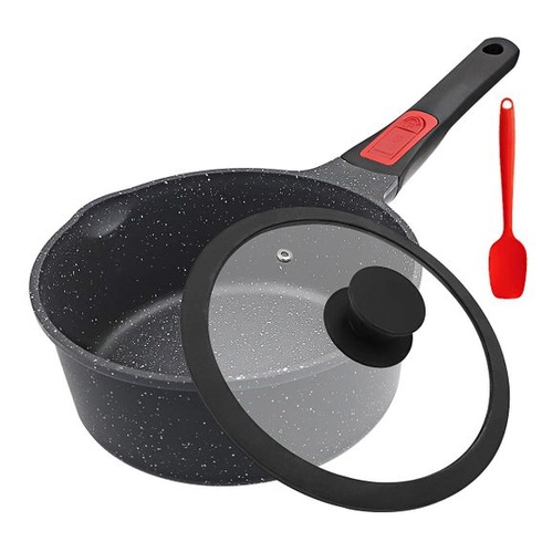 AIKENBBKK Hrnec s poklicí o průměru 20 cm, nepřilnavý hrnec o objemu 2,5 l s odnímatelnou rukojetí,