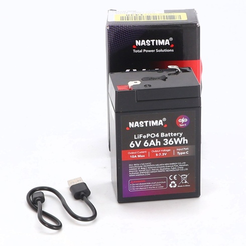 Nabíjacie batérie NASTIMA 6V 6Ah 36Wh LiFePO4