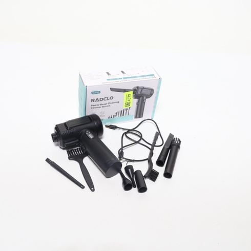 Elektrický prachomet RADCLO, na batérie, 3-stupňový kompresor so 100 000 ot./min., dobíjací USB-C s