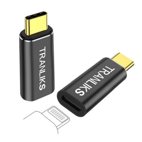 USB-C adaptér kompatibilný s Lightning, PD 60W čierny*2
