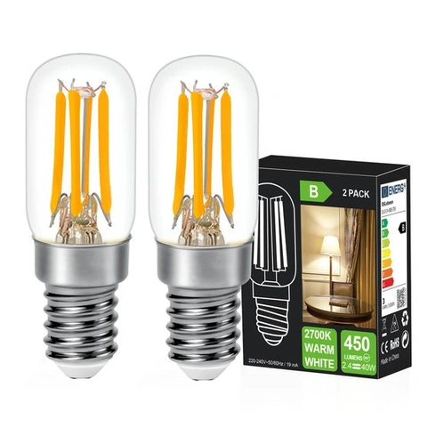 Žárovka E14 LED teplá bílá 2,4 W, 450 lm, E14 teplá bílá 2700 k, 2 kusy