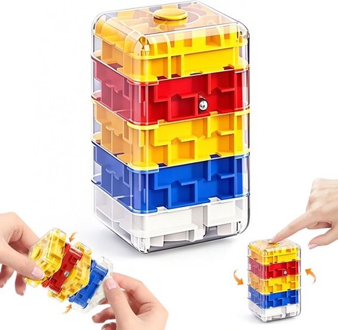 3D bludisko kocka, 3D mramorová guľa bludisko kocka, puzzle bludisko kocka 1